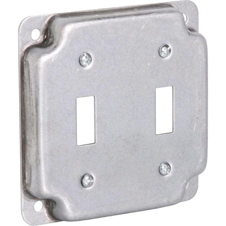 Southwire Electrical Box Cover, Square, Galvanized Steel, Toggle and Raised Cover G1936-UPC